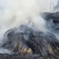 અમરસર રેલવે ફાટકે પંચાસિયાના રહીશની કારમાં આગ