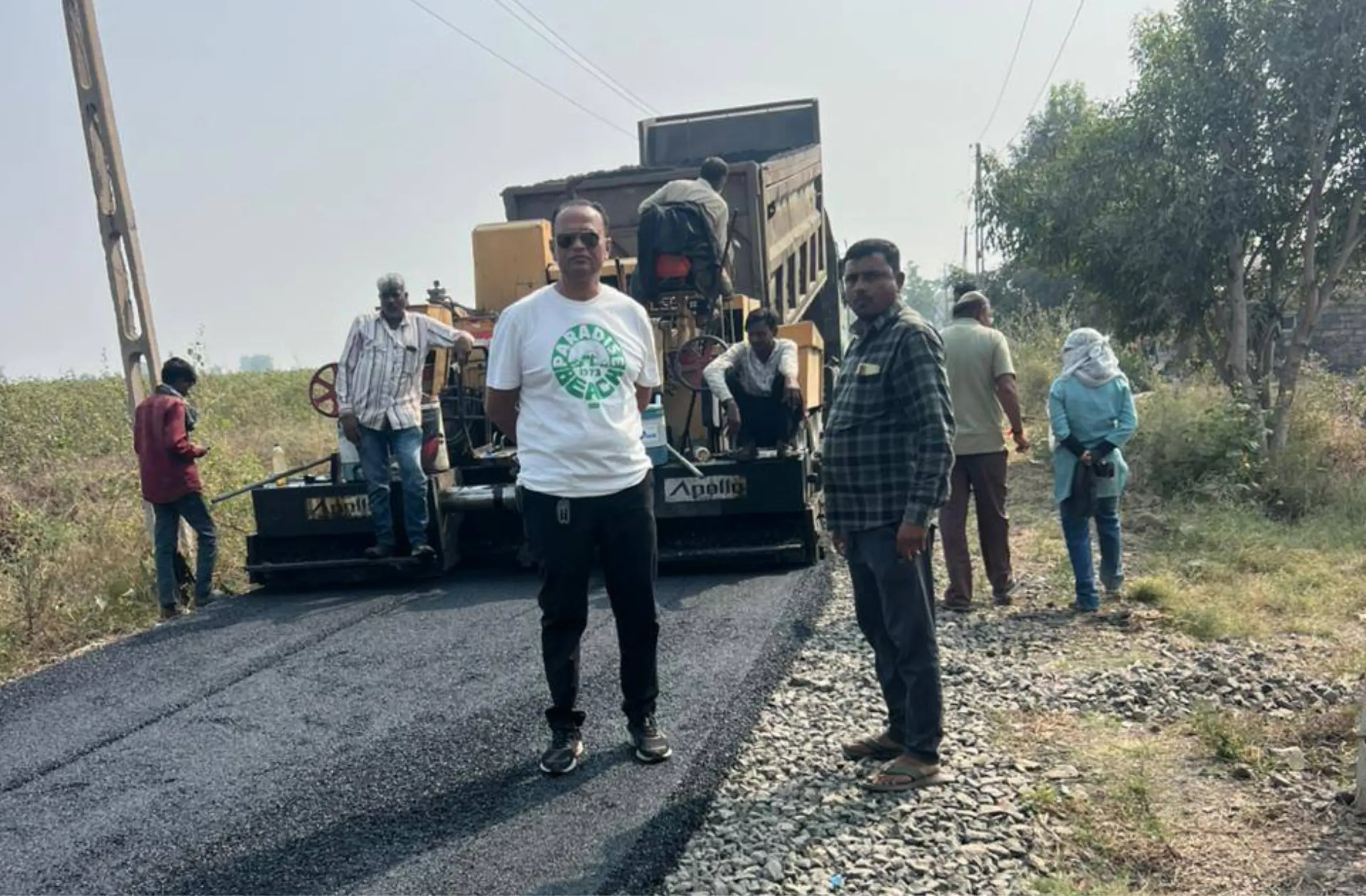 અરણીટીંબા-પીપળીયા રાજ માર્ગ ડામર કામ શરુ