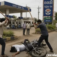 બાજરીનું ડાંડર વાઢવાની ના પાડતા માર માર્યો