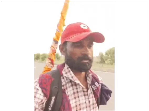 દેરાળાનો યુવાન અયોધ્યા જવા પગપાળા નીકળ્યો